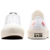 Converse Chuck Taylor All Star Lift Platform Low Ricamo Estivo Sneakers da Donna Bianco Aigrette Oops-Rosa A10822C