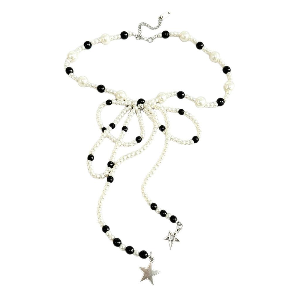 Alloy Choker Bowknot Neck Jewelry Versatile Match Clavicle Chain Daily