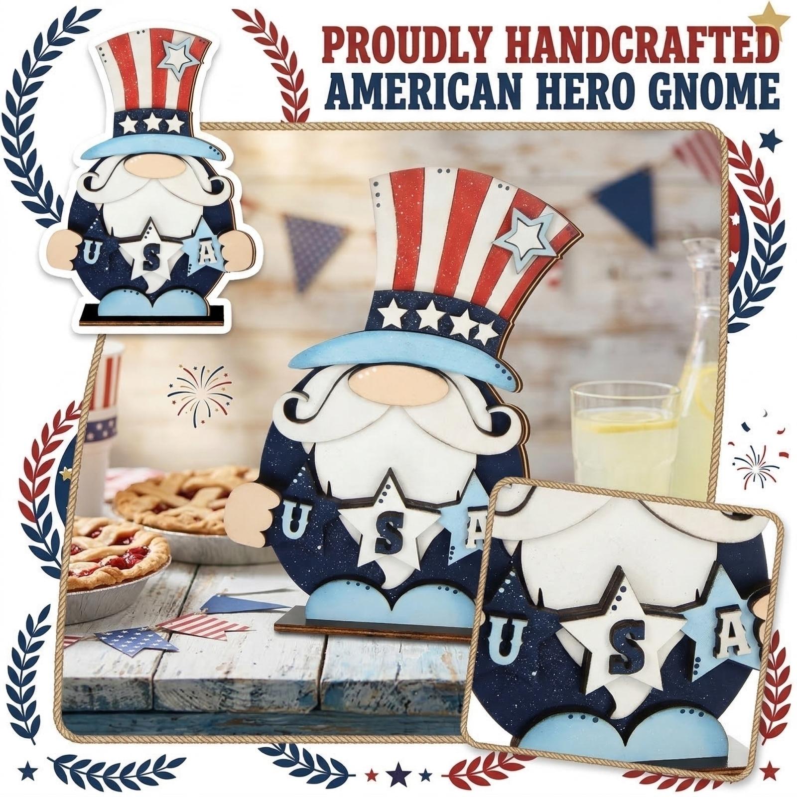 Independence Day Flag, Uncle  Wooden Sign Creative Decorative Plaque One Size