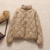 New Autumn and Winter Light Down Jacket Women's Short Hooded V-neck Loose Warm Jacket Type Light