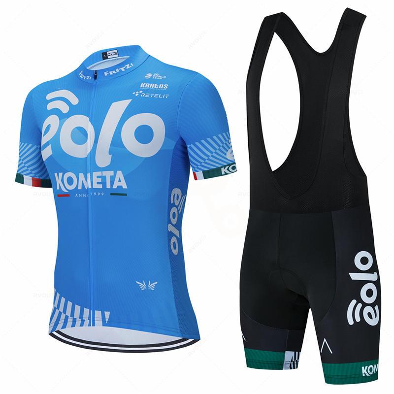 2026 Ensemble Cycliste Eolo Kometa Team Homme Maillot de Vélo Manches Courtes Kit Vêtements Vélo Vêtement Cyclisme VTT Uniforme Triathlon Maillot