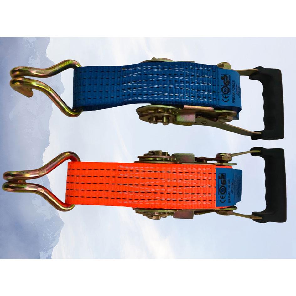 2  (5 cm) Polyester Coated Ratchet Tie-Down Strap for Cargo Transport