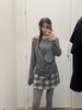 HHIPS Layered Halter Neck Long Sleeve (Gray)