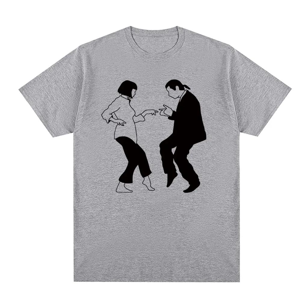 Pulp Fiction Vintage T-shirt Classic Movie Gift for Fans Friends Creative Punk Fun Cotton Men T Shirt New Tee Tshirt Womens Tops