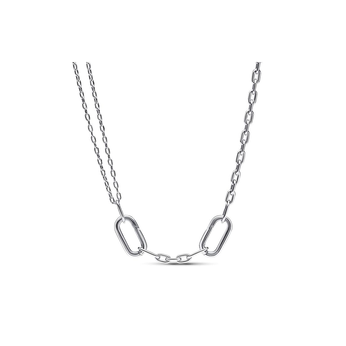 Pandora Me Double Chain Ring Necklace Unisex necklace Silver 392303C00 Silver