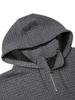 Mens  Pullover Fashion Quilted Hoodies Long Sleeve Hooded Sweatshirt With Pocket