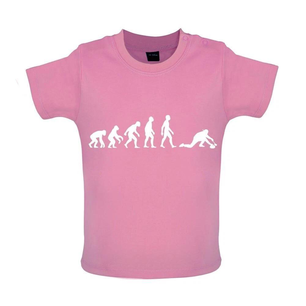 Evolution Of Man Curling - Baby T-Shirt / Babygrow - Winter Sport Ice Curl 160