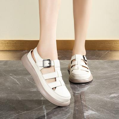 Women Roman Sandals Summer Outdoor Casual Girl Closed Toe Sandals Beach Shoes Over Sized