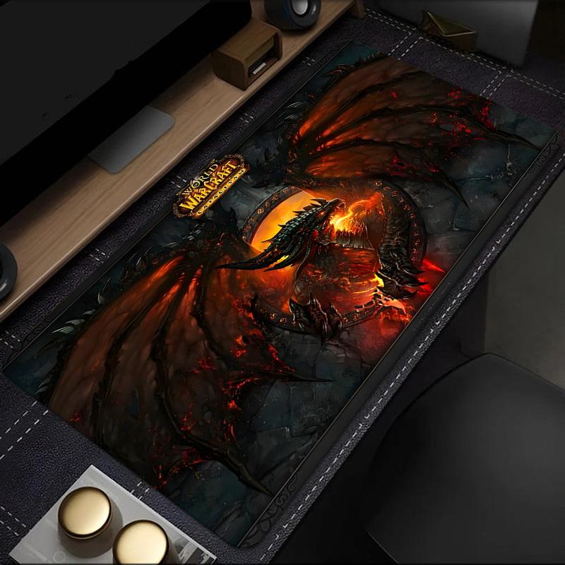 Dragon's Fiery Warcraft game Mouse Pad, Rubber Base, Mouse Pad for Gamers and Office Use, Gaming Desk , Easy To Clean Mat Christmas fan gifts