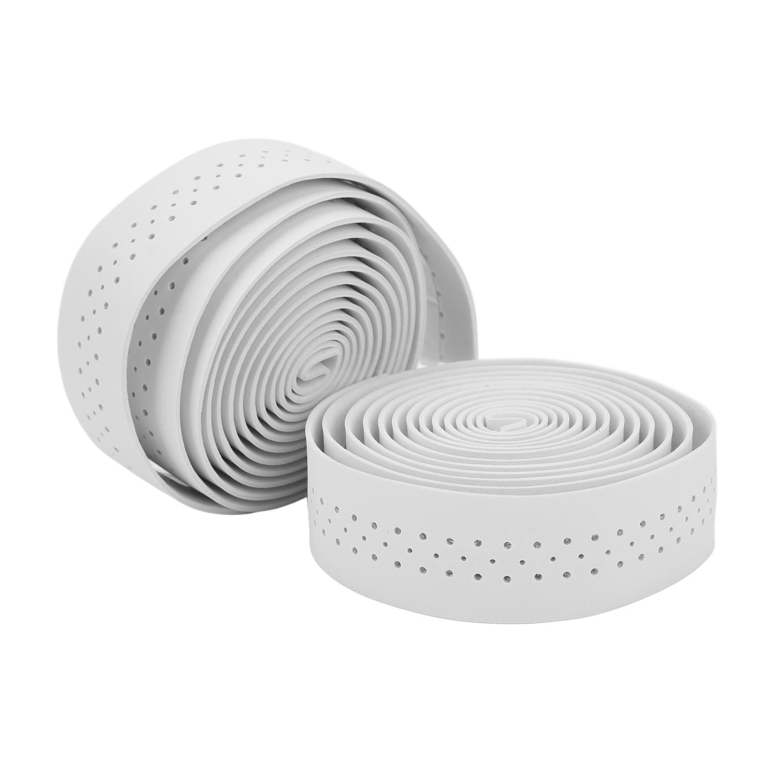 

1 Pair Waterproof Bicycle Handlebar Tape Skid Resistance PU Leather Road Vehicle Handlebar Tape белый