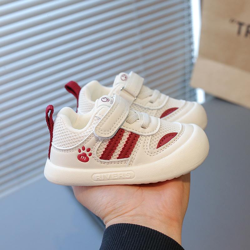2025 Spring New Baby Soft-soled Breathable Mesh Shoes Velcro Baby Toddler Shoes Men's Treasure Shoes 2025