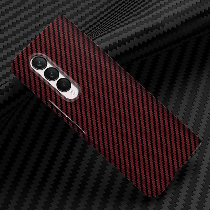 Lyxigt Kolfiberfodral för Samsung Galaxy Z Fold 5 4 3 2 W22 W21 Z Flip 5 4 3 ZFold ZFlip Fold4 Fold5 Flip4 Flip5 Stötfångarskydd
