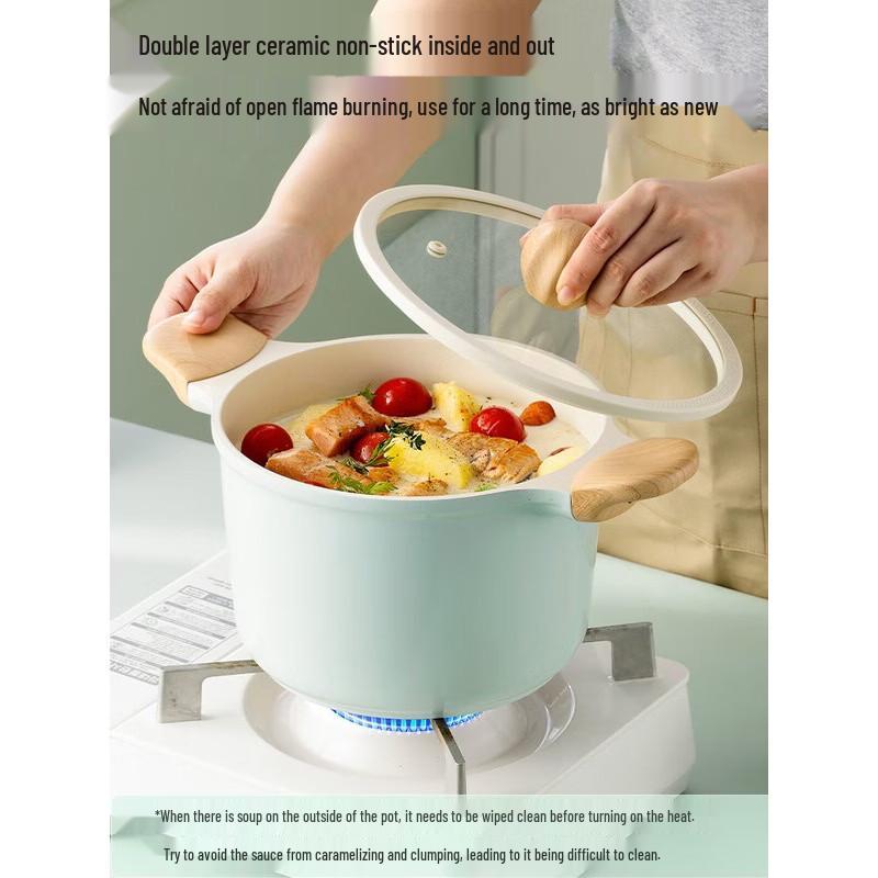 COOKER KING 22cm Celadon Ceramic Non-stick Soup Pot