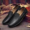 New Men Shoes Comfy Luxury Business Style Genuine Leather Mens Loafers Moccasins Italian Breathable Slip on Male Boat Shoes Plus