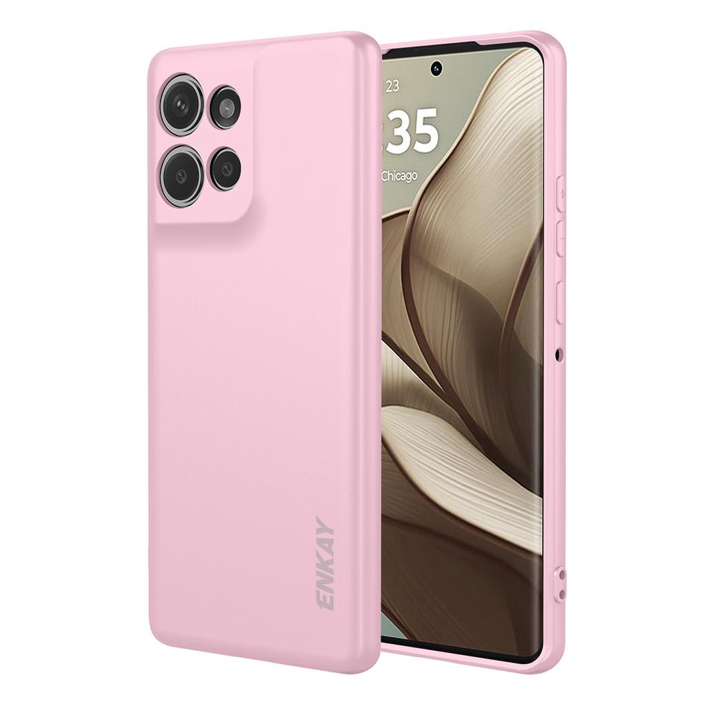 Pro Motorola Edge 50 5G Silikonový obal ENKAY HAT PRINCE Rovný okraj Kryt na zadní stranu mobilního telefonu
