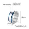 Fashion Punk Huggies Earrings for Men, Silver Color Stainless Steel Small Hoop Earring, Hypoallergenic Piercing Jewelry