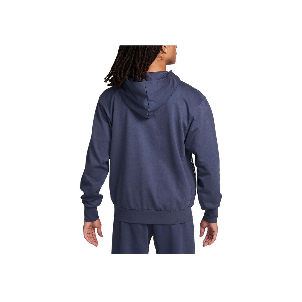 Nike Standard Issue Fz Hoodie With Solid Color Logo And Drawstring Men Outerwear Blue DQ5817-437