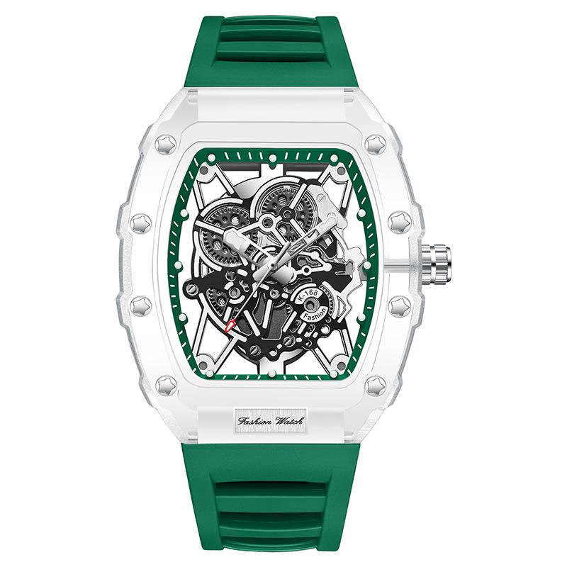 

UTHAI Relogio Masculin Fashion Sports Night Light Waterproof Transparent Bucket shaped Men s Watch Quartz Clock Watch Men s Gift