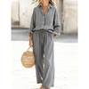 New Solid-color Set of Loose-fitting Long-sleeved Tops for Women