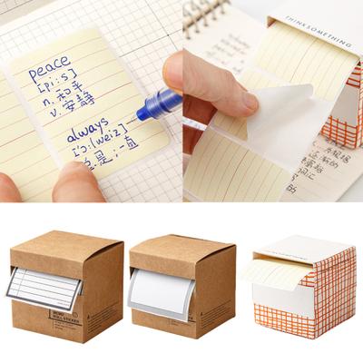 100/250 Sheets/Roll Sticky Note Peelable Pulling Type Self-adhesive No Bleed Ink-proof Paper Mini Students Memo Note Pad School Office Stationery