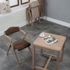 Essstuhl gebogenes Holz modern schlicht retro klappbare Rückenlehne Stoff Café Restaurant Freizeit Arbeitszimmer Wartebereich