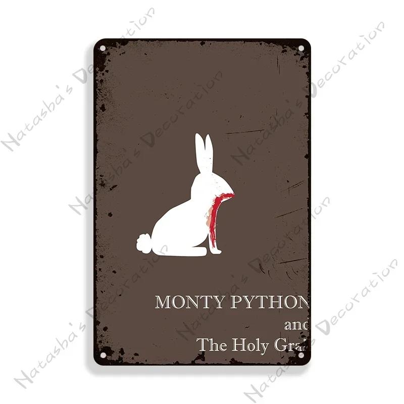1975 British Comedy Film Monty Python and the Holy Grail Metal Tin Sign Retro Metal Signs Wall Plate Home Bar Club Metal Plaque