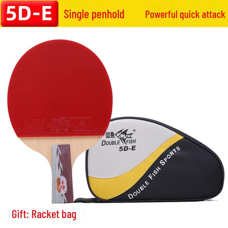 Double Fish 5D-E 5-Star Straight Handle Table Tennis Racket