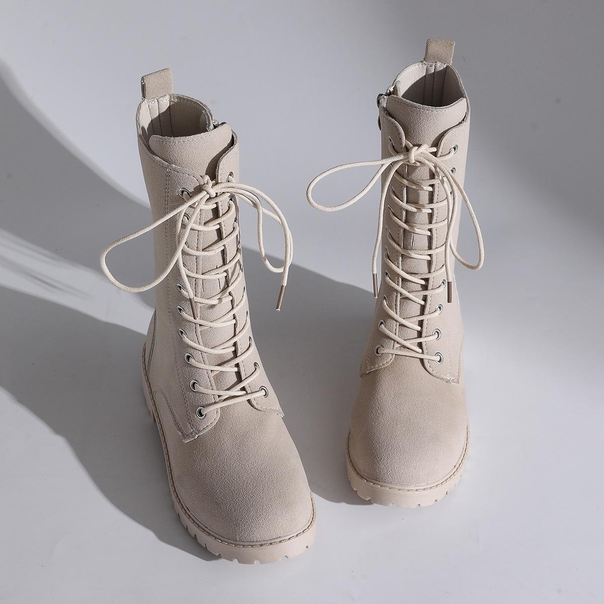 

Женские ботильоны 2026 Осень Новые Боковые Молнии Дизайнерские Женские Сапоги Для Дома Офиса Износостойкие Модные Сапоги Размер 36-43 36