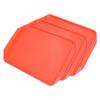 3PCS Colorful Food Tray Rectangle Thickened Binaural Plastic Tray Heat Resistance Stackable Cafeteria Trays for Hotel
