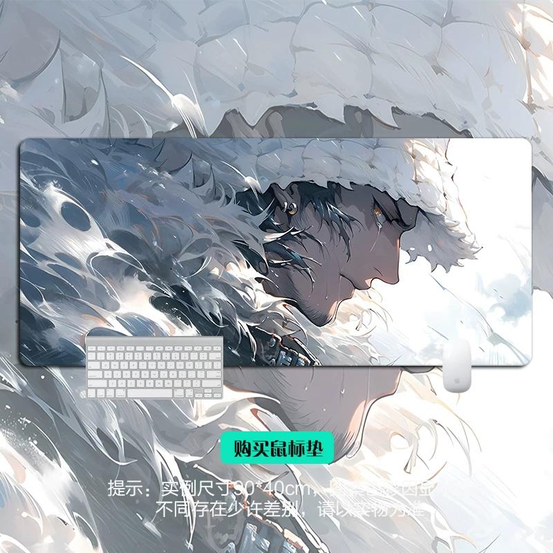 Shounen Anime ONE PIECE Leather Mouse Pad Oversized Anime E-sports Game Table Mat Notebook Keyboard Non-slip Waterproof Mouse Pad Office Desktop Pad