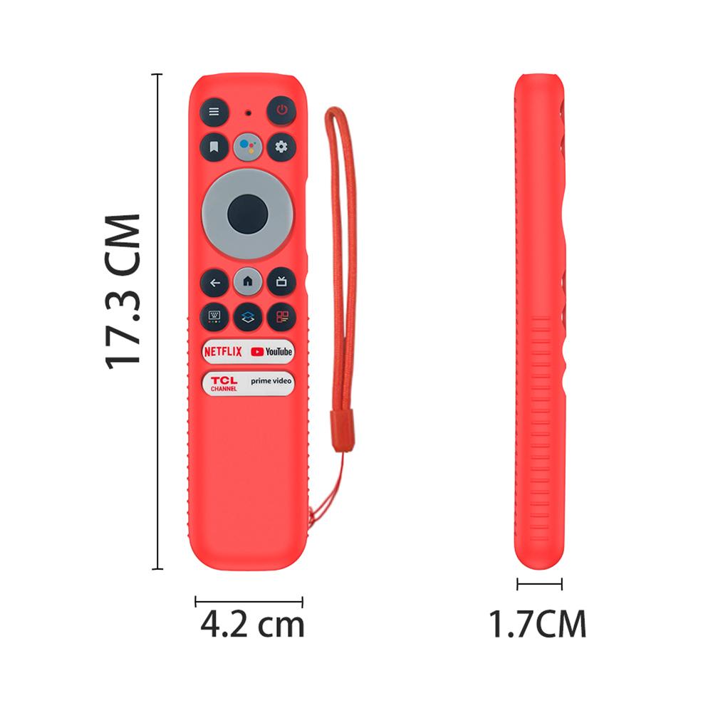 Silicone Remote Case Cover Anti-slip Protective Cover Anti-Drop Protective Case Shockproof Waterproof for TCL RC902N FMR1 Remote