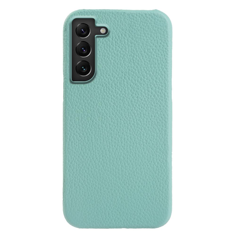 For Samsung Galaxy S22 5G Litchi Texture Magnetic Phone Case Anti-scratch Genuine Cow Leather+PC Cover