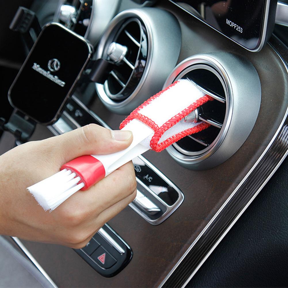 Car Interior Cleaning Tool Car Air Conditioning Air Outlet Cleaning Brush Multifunctional Auto Dust Removal Soft Brush Tools