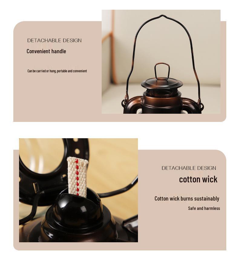 Retro Handheld Kerosene Lantern for Outdoor Camping and Decor