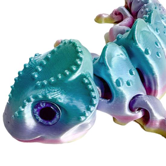 3D-gedrucktes Chamäleon Gelenkiges Flexibles Tierspielzeug mit Beweglichen Gelenken Stressabbau Fidget-Spielzeug für Erwachsene Heim- Büro- Schreibtischdeko