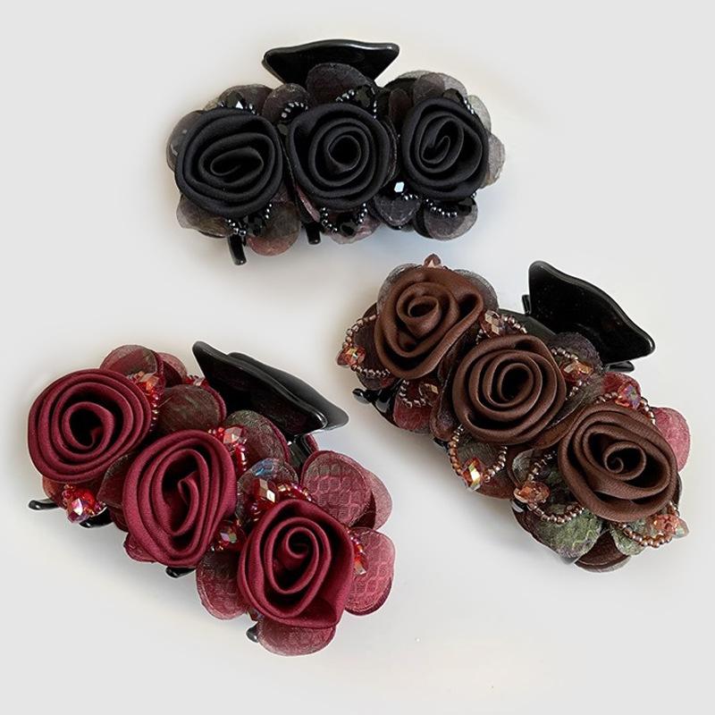 Flower Hair Clips Updo Hair Clips Adult Fashionable Hair Clips Headwear Ponytail Hair Clip Accessories
