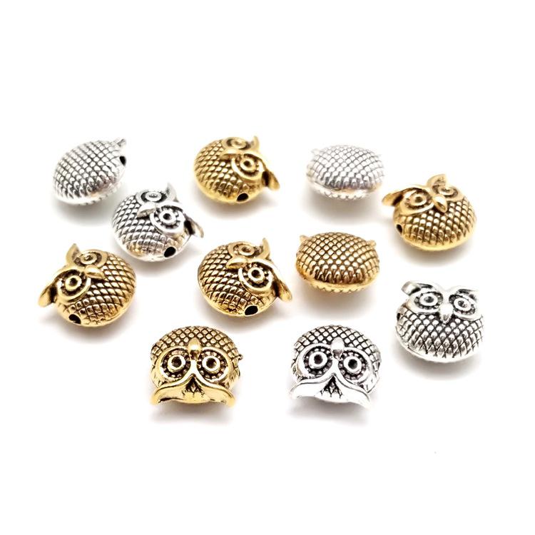 

Handmade Zinc Alloy Owl & Lion Head Spacer Beads for DIY Bracelets & Necklaces