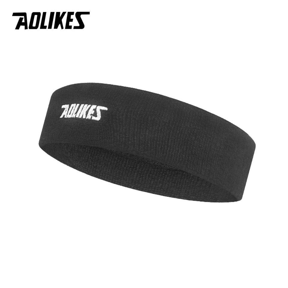 Aolikes High Quality Cotton Sweat Headband For Men Sweatband Women Yoga Hair Bands Head Sweat Bands Volleyball Tennis