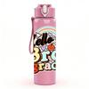 1PC Hello Third Grade Rainbow Art 750ml Color Plastic Sports Water Bottle Leakproof Flip Straw Lid Suitable for Sports Office Home Use