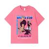 275 GSM Washed T-shirts 100% Cotton Jujutsu Kaisen V25 Gojo Print Unisex Heavy Cotton T Shirt
