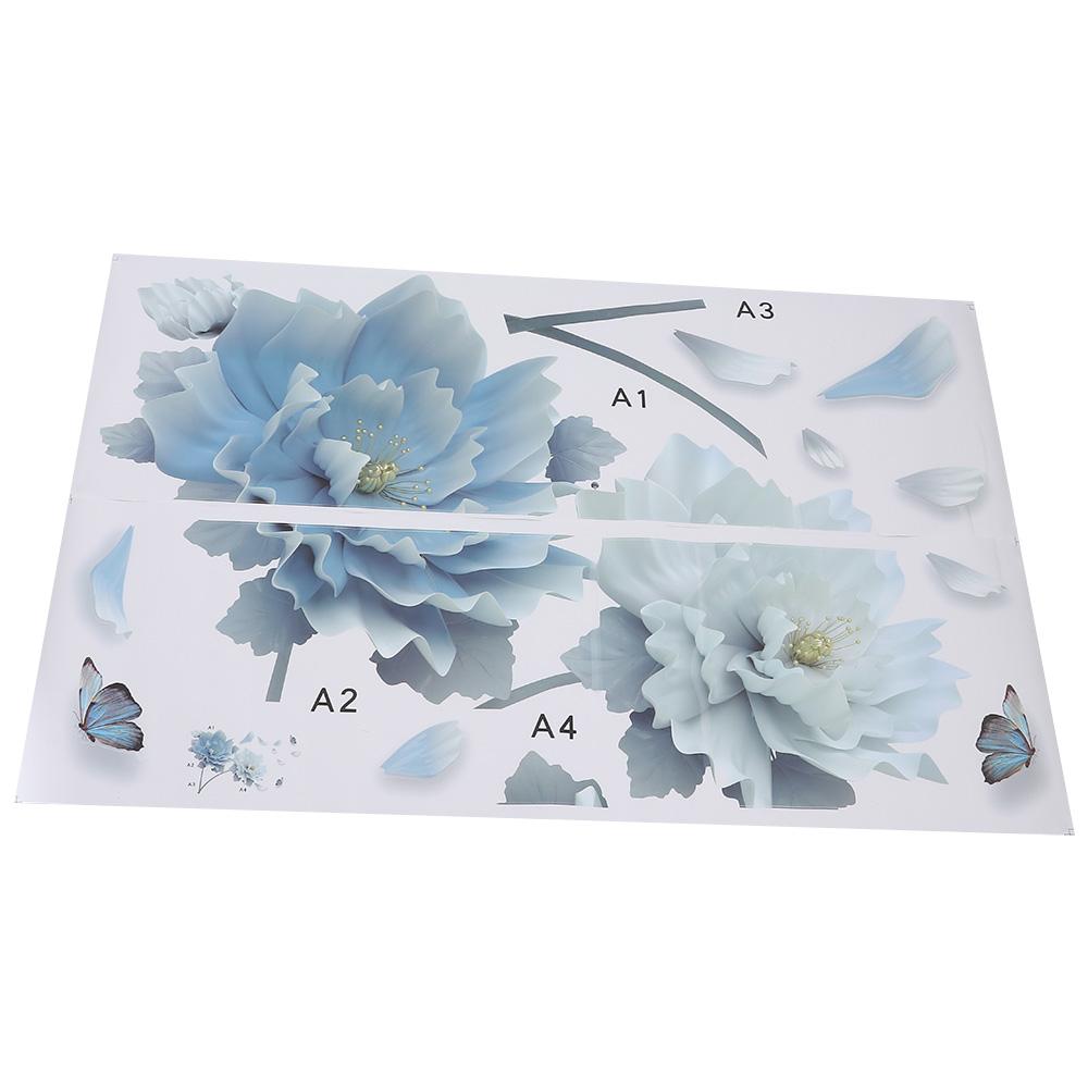

Wall Mural Bedroom Removable Butterflies Blue Flowers Wall Decals Wall Stickers