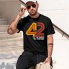 Das Leben das Universum und alles 42 2026 Neue Mode Schwergewicht Heiß Verkauft Retro Bedrucktes Muster Lustiges Rundhals-T-Shirt Für Da