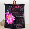 Birthday Gift From Daughter and Son To Mom Portable Soft Flannel Blanket for Sofa Bedroom Living Room