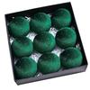 9pcs/set 8cm Velvet Christmas Balls Glitter Xmas Tree Pendant  Merry Christmas Decor