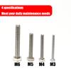 535-piece Hexagon Head Bolts, Nuts and Flat Washers Kit, M3/M4/M5/M6 Heavy Duty Stainless Steel Full Thread