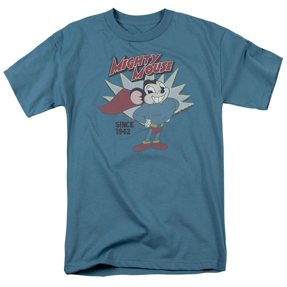 

26 Mighty Mouse 1942 T Shirt Mens Licensed Cartoon Merchandise Slate Unisex T-Shirt XXXXL