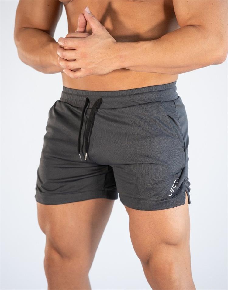 Heren Sneldrogende Elastische Hardloopshorts: Ademend, Driekwartlengte voor Marathon, Sportschool, Squats en Training.