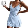 Women Lace Spaghetti Nightgown V-neck Robe
