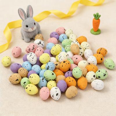 Uova di Pasqua in Schiuma Decorazioni Realistiche di Uova d'Uccello Ricordi Colorati di Uova in Schiuma per Feste di Primavera Riempitivi per Cesti