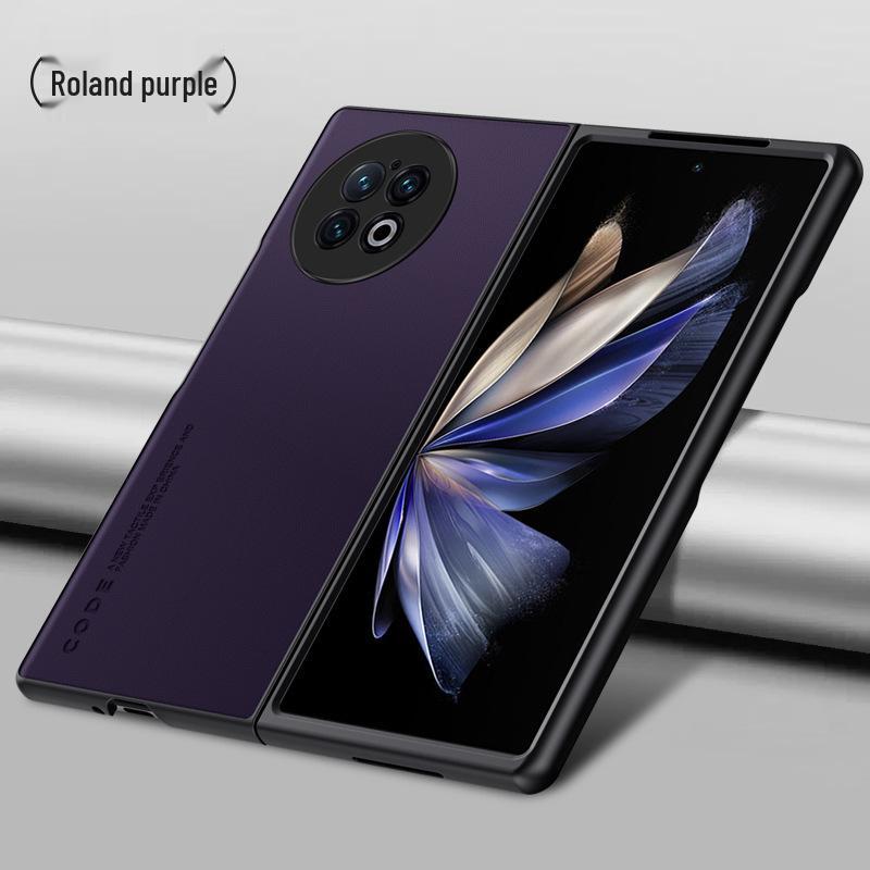 Vivo X Fold5 Luxury Leather Business Protective Case – Anti-fall, Plain Leather Grain Design